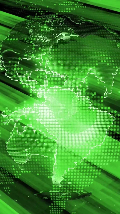 Digital spinning earth background. High resolution animation ideal for news.. Stock Footage 308742900