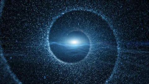 Digital spiral network with binary data Video stock 127778077