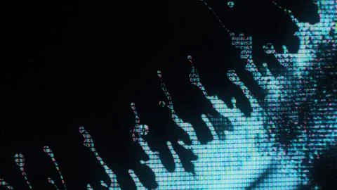 Digital splash glitch fluid pixel splatter wave Stock Illustration