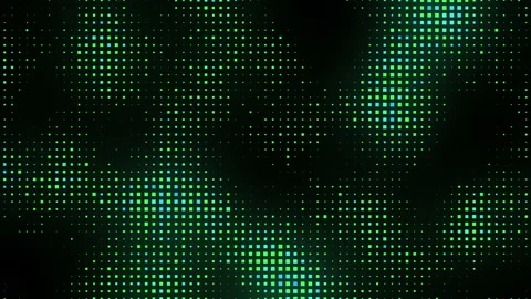 Digital Square Pattern Animation Green Blue Abstract Motion Design 3D 4K UHD Stock Footage 227568573