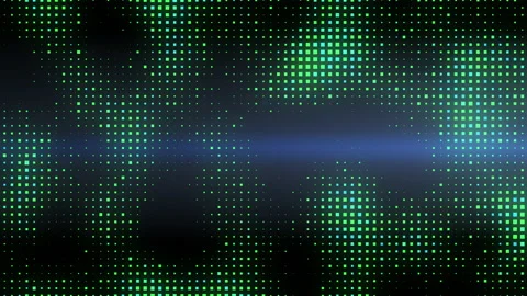 Digital Square Pattern Animation Green Abstract Motion Background 3D 4K UHD Stock Footage 227692315