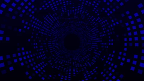 Digital Square Tunnel Technology, Cybersecurity Data Security Stock Footage 345639688
