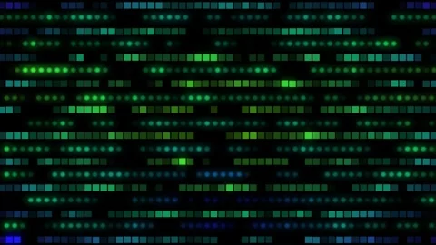 Digital Squares and Circles Glowing Crawl 4K Loop Stock Footage 302760715
