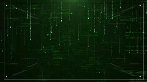 Digital Squares HUD Sci-fi Frame concept Futuristic Interface Screen Design Stock Footage 312177150