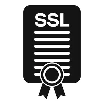 Digital SSL certificate icon simple vector. Secure website Ilustración de archivo