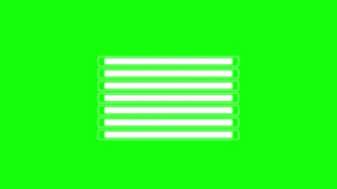 Digital Stacked Horizontal Bars Loading Animation on Green Screen for Techn.. Stock Footage 335644248