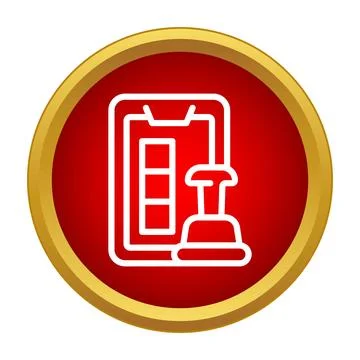 Digital stamp approval on a document process Stock Illustration