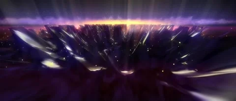 Digital Stars Lights Waves Mountains Animation Background Stock Footage 291809002
