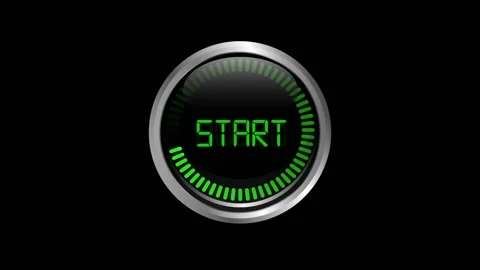 Digital start button loop animation Stock Footage 222734472
