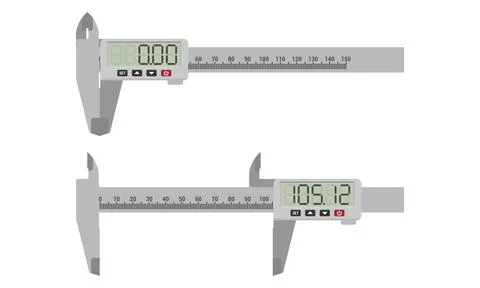 Digital steel caliper Illustrazione stock