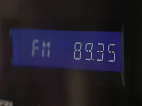 Digital Stereo Display Tunner FM Frequency Search Stock Footage 81971810