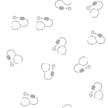 Digital stethoscope glyph vector seamless pattern sign Stock Illustration