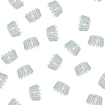 Digital stimulant glyph vector seamless pattern Stock Illustration