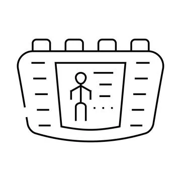 Digital stimulant line icon vector illustration Stock Illustration