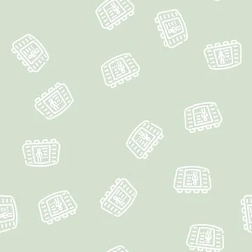 Digital stimulant line vector seamless pattern Stock Illustration
