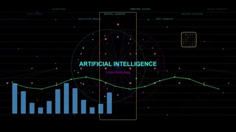 Digital stock market chart graph pattern with blue lines. Stock Footage 321326680