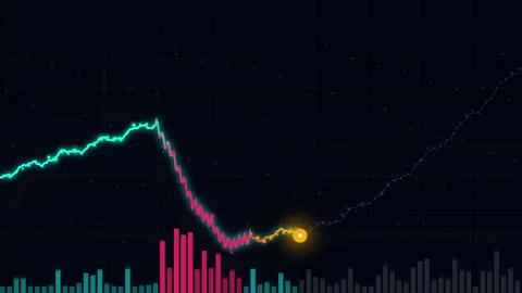 Digital stock market graph animation showing financial growth with dynamic .. 스톡 동영상 344021880
