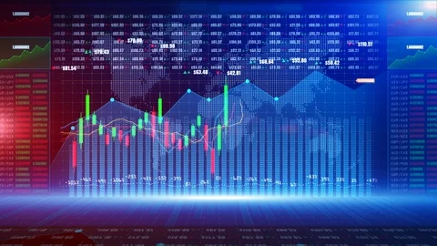 Digital stock market or forex trading gr... | Stock Video | Pond5