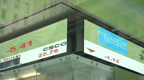 Digital Stock Ticker  Stock Footage 550442