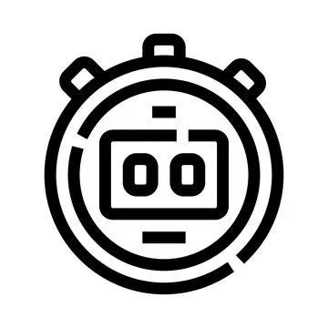 Digital stopwatch chronometer with countdown time management icon Stock Illustration