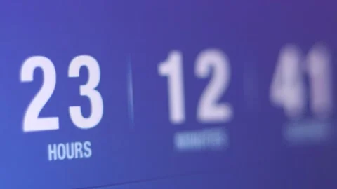 Digital stopwatch on computer screen Stock Footage 146488575