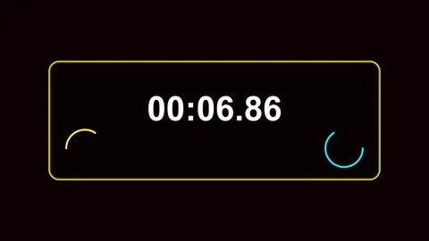 Digital stopwatch counting seconds and milliseconds on a black background w.. 動画素材 342906679