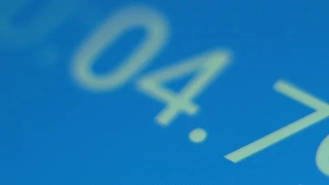 Digital stopwatch, with current digits from 0 to 7 seconds. Accurate device Stock Footage 204880983