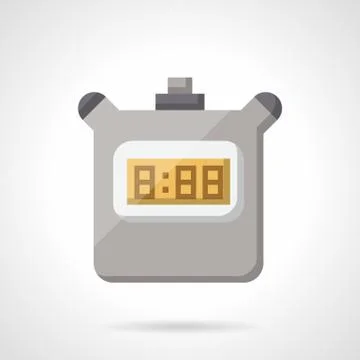 Digital stopwatch flat color vector icon 스톡 일러스트