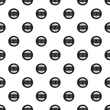 Digital stopwatch pattern seamless vector Stock Illustration