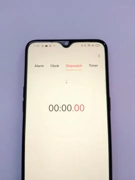 Digital Stopwatch Ready to Start Stock Photos