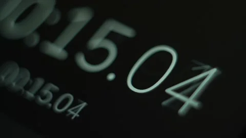 The digital stopwatch shows a countdown with current digits from 20 to 0 seconds Stock Footage 153079718