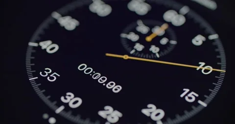 Digital stopwatch on tablet computer screen Stock Footage 148891123