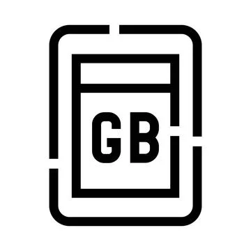 Digital storage capacity file size unit Stock Illustration