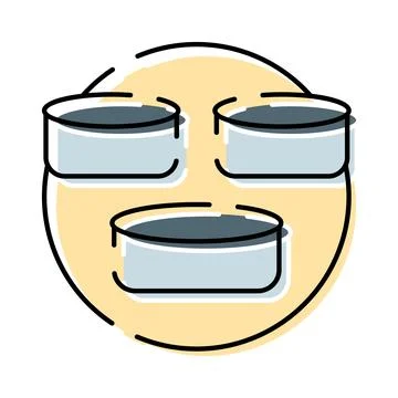 Digital storage nodes organizing data in abstract face concept イラスト素材