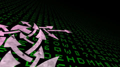 Digital Strategy Concept Leading To Solution in Binary Code Background Stock Footage 306022316