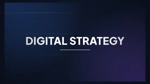 Digital Strategy Concept: Modern Business Planning Presentation Screen Stock Footage 336805612