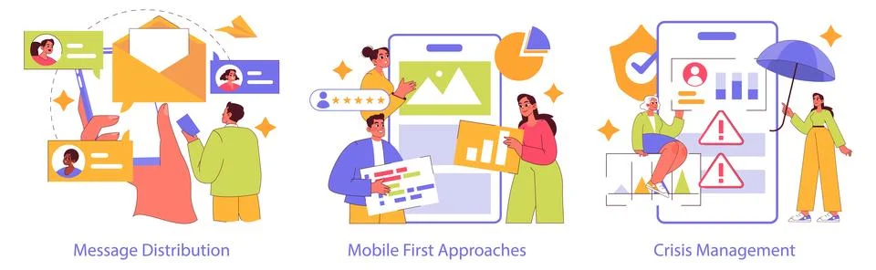 Digital Strategy. Flat Vector Illustration Stock Illustration