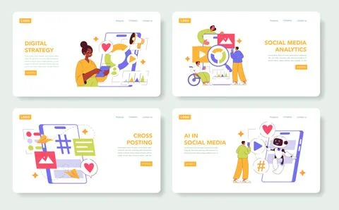 Digital Strategy. Flat Vector Illustration Stock Illustration