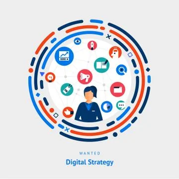 Digital Strategy Stock Illustration