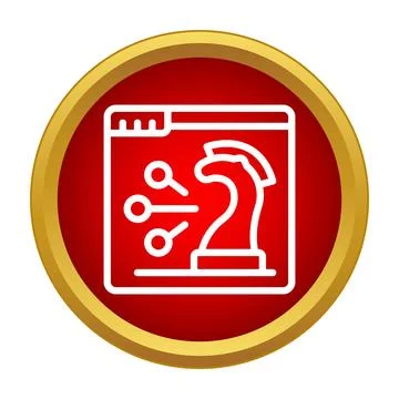 Digital strategy planning with online chess knight icon Stock Illustration