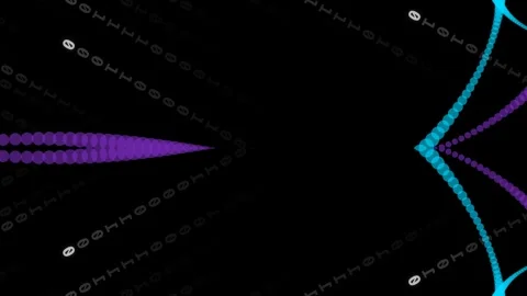 Digital stream of binary code and geometric shapes, abstract technology concept, Stock Footage 330928762