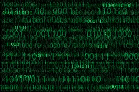 Digital stream binary code data Stock Illustration
