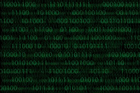 Digital stream binary code data Stock Illustration