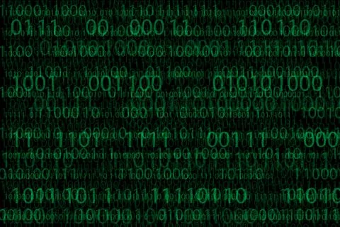 Digital stream binary code data Stock Illustration