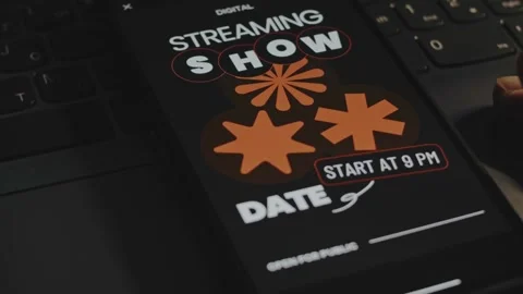 Digital streaming. Event show date dedicated to Digital streaming. Graphic Stock Footage 270503135