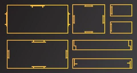 Digital streaming panel frame for streaming broadcast Stock Illustration