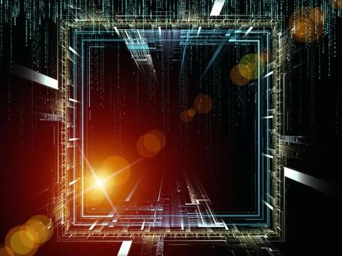 Digital Streams Abstraction Stock Illustration