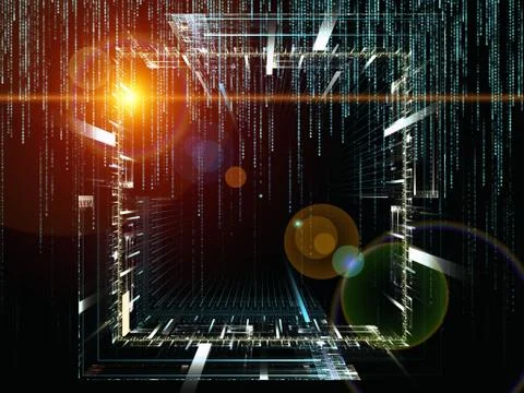 Digital Streams Abstraction Stock Illustration