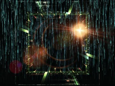 Digital Streams Background Illustrazione stock