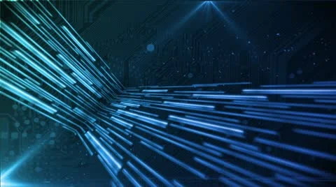 Digital Streams Blue Stock Footage 21226500